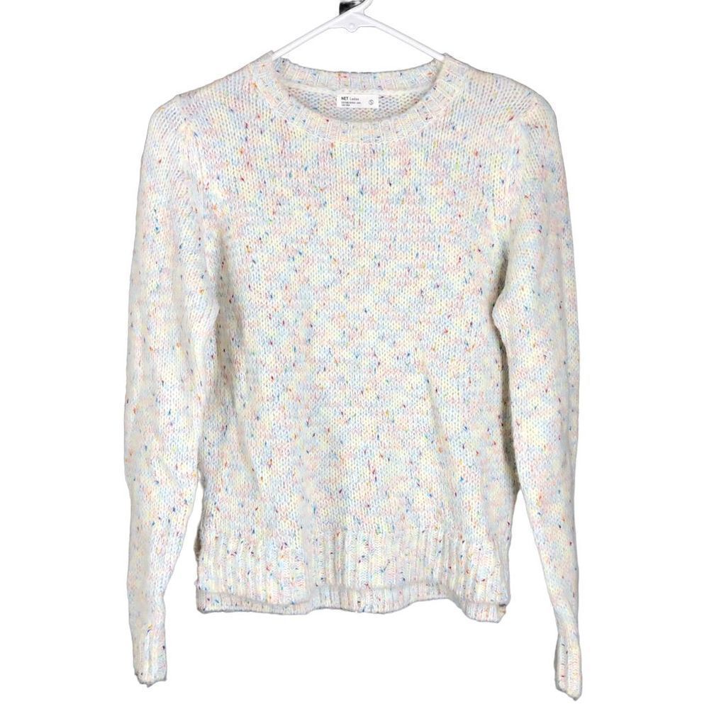 NET Fuzzy Multicolour Crewneck Knit Sweater Sz S